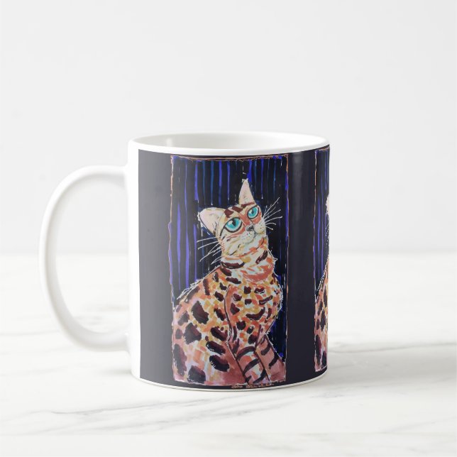 Neon Noir Bengalkatze Kaffeetasse (Links)