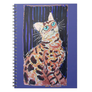 Neon Noir Bengalkatze Notizblock