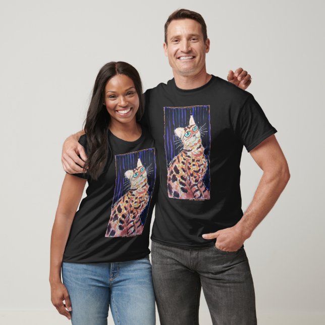 Neon Noir Bengalkatze T-Shirt (Unisex)