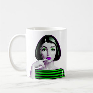 Neon Noir Muse Kaffeetasse