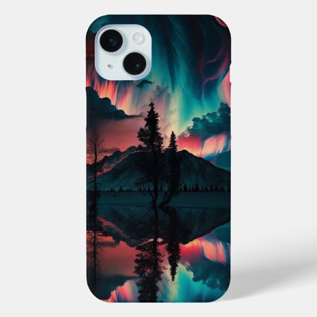 Neon Northern Lights Case-Mate iPhone Hülle (Rückseite)