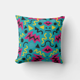 Neon Nostalgie: Ein kühner 90er-Remix Kissen