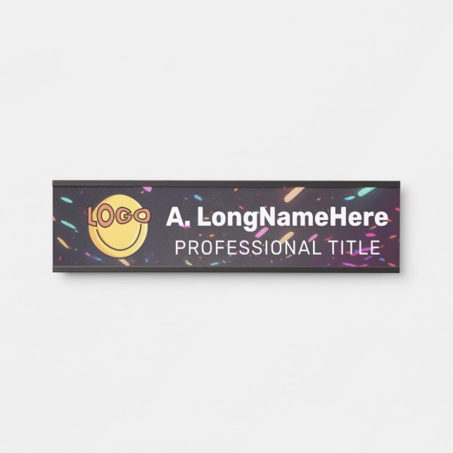 Neon Office Creative Workspace Namplate Türschild (Vorderseite )