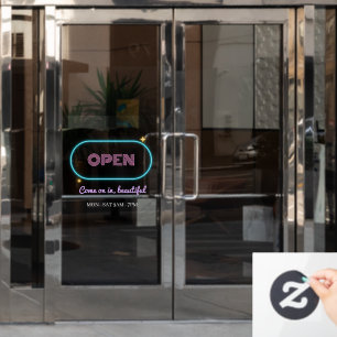Neon-Öffnungs-Schönheitssalon Individuelle Geschäf Fensteraufkleber