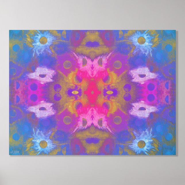 Neon Ombré Gold oder Silberfolie Foliendrucke (Vorderseite)