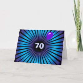 Neon Optical Illusion zum 70. Geburtstag Karte