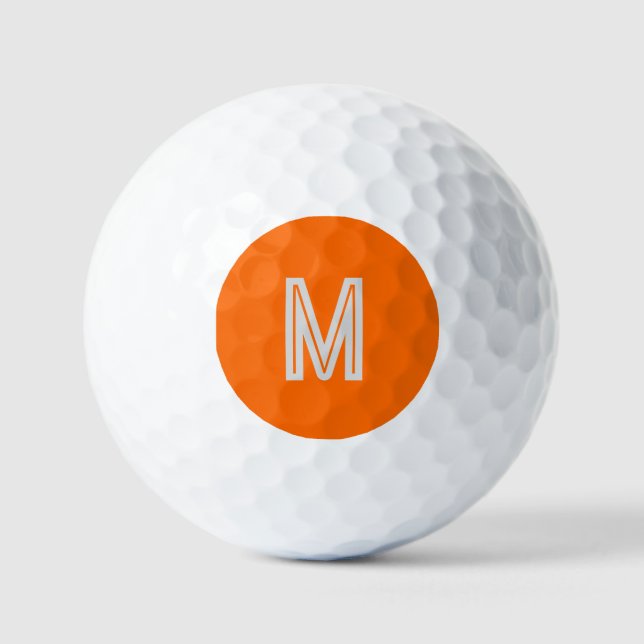 neon orange - add monogram  golfball (Vorderseite)
