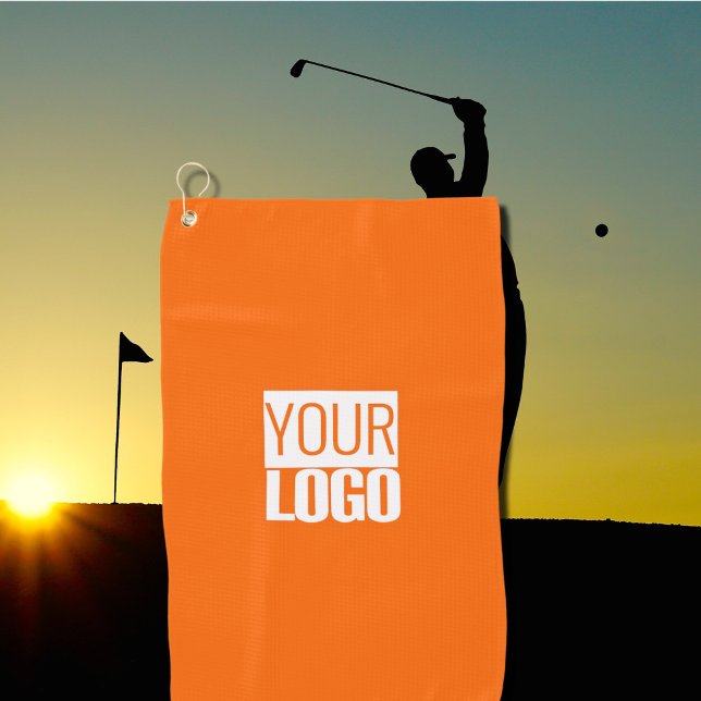  neon orange - add your  logo  golfhandtuch (Von Creator hochgeladen)