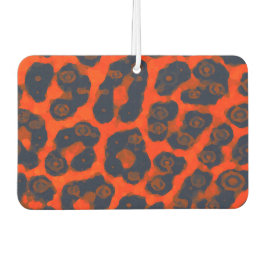 Neon Orange Black Cheetah Autolufterfrischer