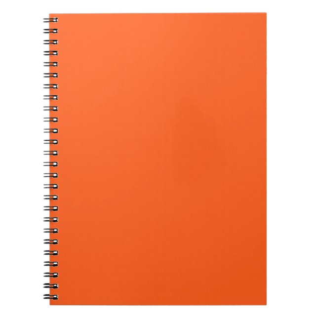 Neon Orange Einfarbig Minimalistisch Notizblock (Vorderseite)