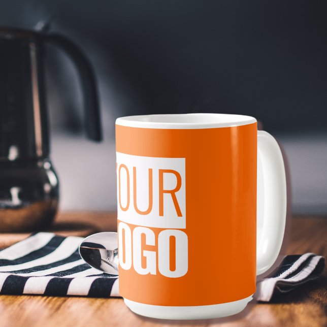 Neon orange - Logo hinzufügen Kaffeetasse (Von Creator hochgeladen)