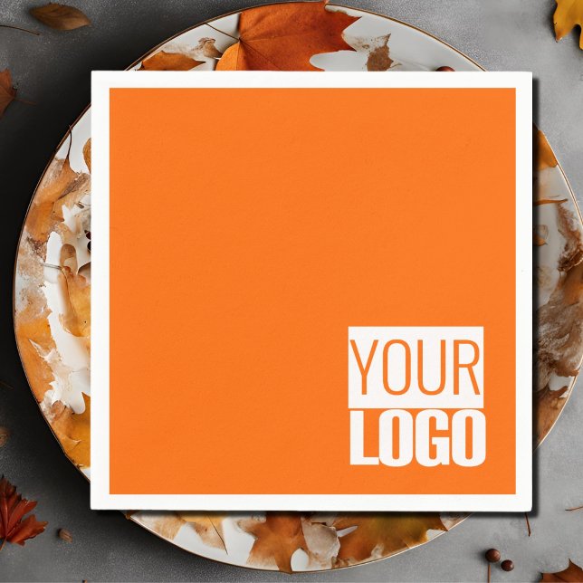 Neon orange - Logo hinzufügen Serviette (Von Creator hochgeladen)