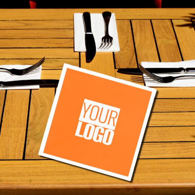 Neon orange - Logo hinzufügen Serviette (Von Creator hochgeladen)
