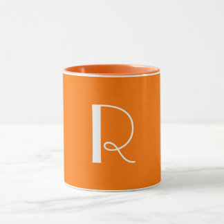Neon Orange Monogram Unisex Tasse