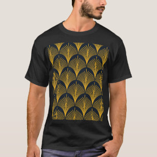 Neon-orange-Pfauen-Schuppen-Tapete. T-Shirt