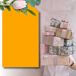 Neon Orange Solid Color | Classic Geschenkanhänger