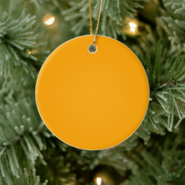 Neon Orange Solid Color | Classic Keramik Ornament