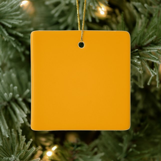Neon Orange Solid Color | Classic Keramikornament (Baum)