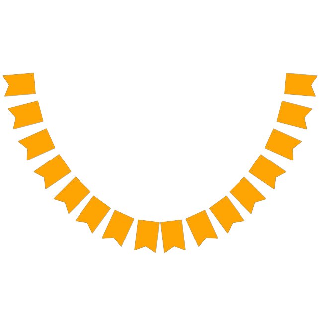 Neon Orange Solid Color | Classic Wimpelkette (Alle)