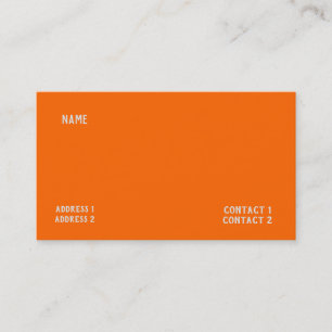 Neon Orange Solid Color Visitenkarte