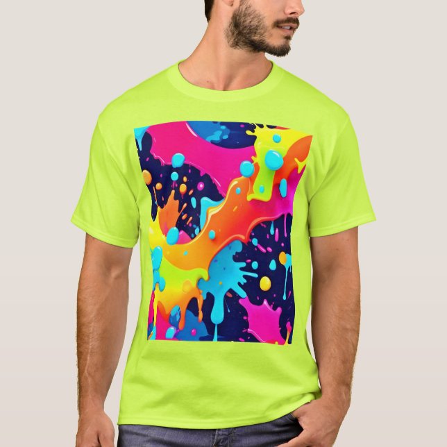 Neon Paint Explosion T-Shirt (Vorderseite)