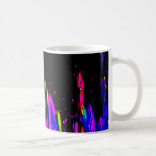 Neon Paint Splash farbig. Personalisiere es Kaffeetasse