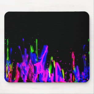 Neon Paint Splash farbig. Personalisiere es Mousepad
