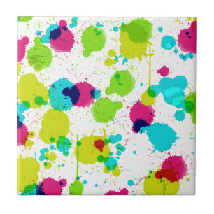 Neon Paint Splash Keramik Tile Fliese