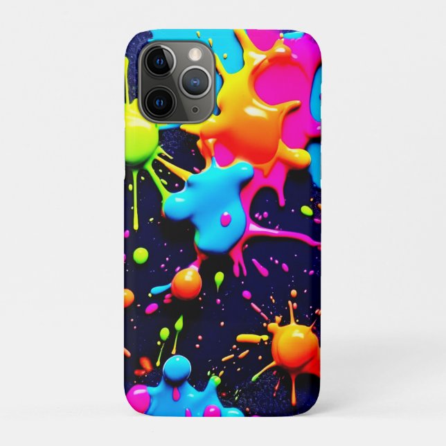 Neon Paint Spritzer Abstrakt Art Case-Mate iPhone Hülle (Rückseite)
