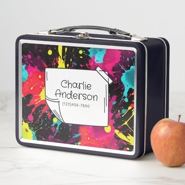 Neon Paint Spritzer Lunch Box (Beispiel)