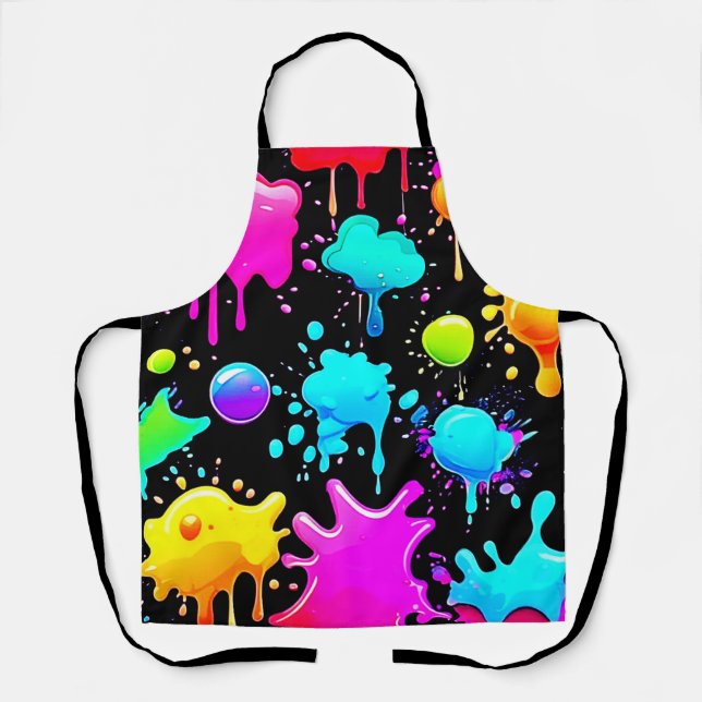 Neon Paint Tropfens Design Schürze (Vorderseite)