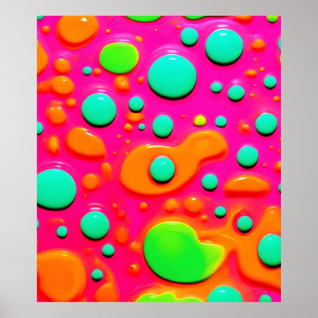 Neon Painting Bubble Art Poster (Vorne)