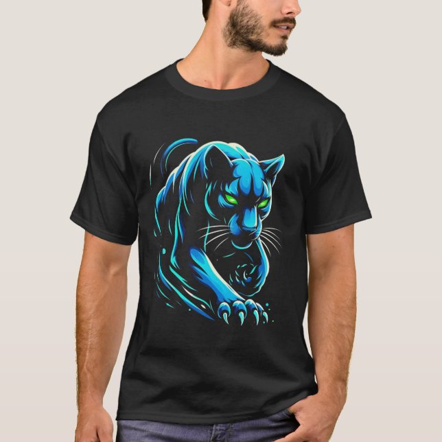 Neon Panther, Prowling Panther T-Shirt (Vorderseite)
