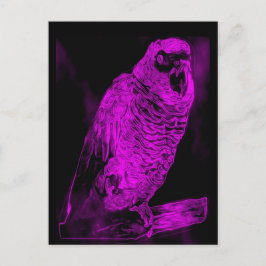 Neon Parrot Postkarte