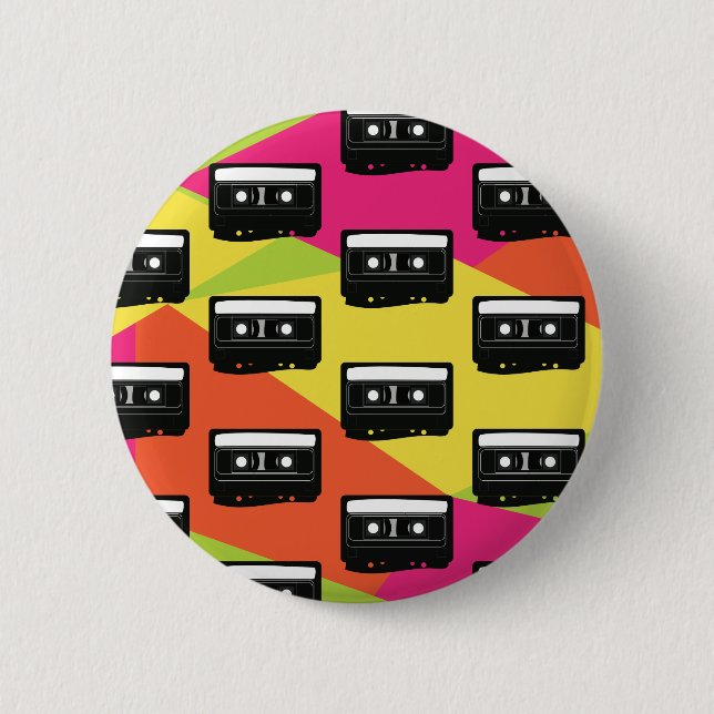 Neon Party Cassette Button-Buttone Button (Vorderseite)