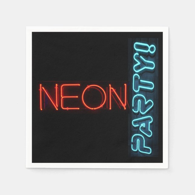 Neon Party Cocktail Napkin Serviette (Vorderseite)