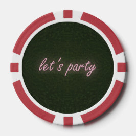 Neon Party Grass Background Pokerchips