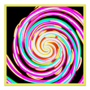 Neon Pattern Artwork Poster