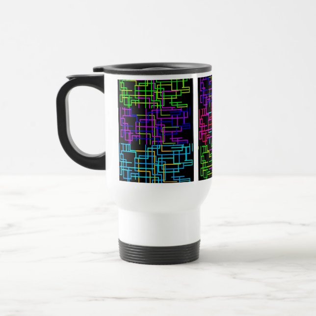 Neon Pattern Reisebecher (Links)