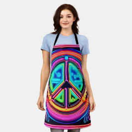 Neon Peace Mandala Schürze