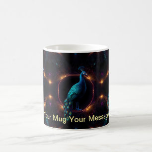 Neon Peacock Elegance Kaffeetasse