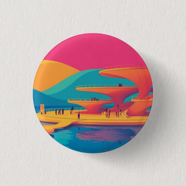 Neon-Peak-Wasserfront Button (Vorderseite)