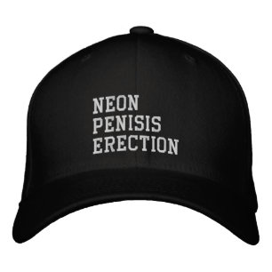 Neon Penisis Erection Bestickte Baseballkappe
