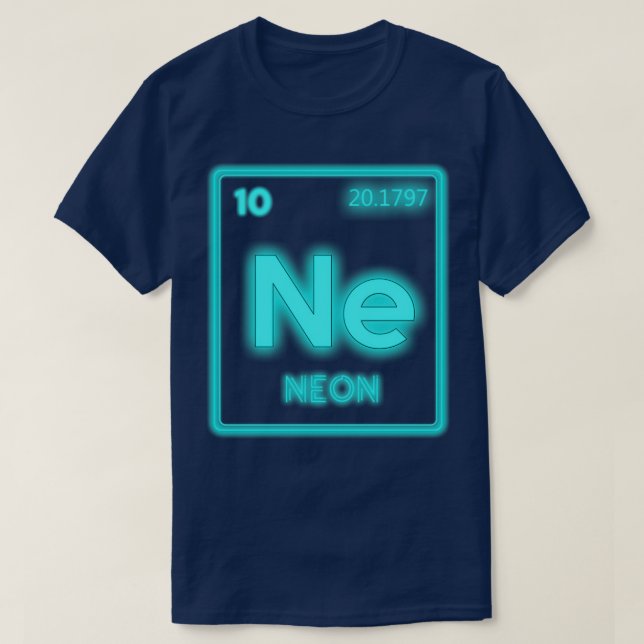 Neon Periodic Table Element Pun Chemistry Nerd 1 T-Shirt (Design vorne)