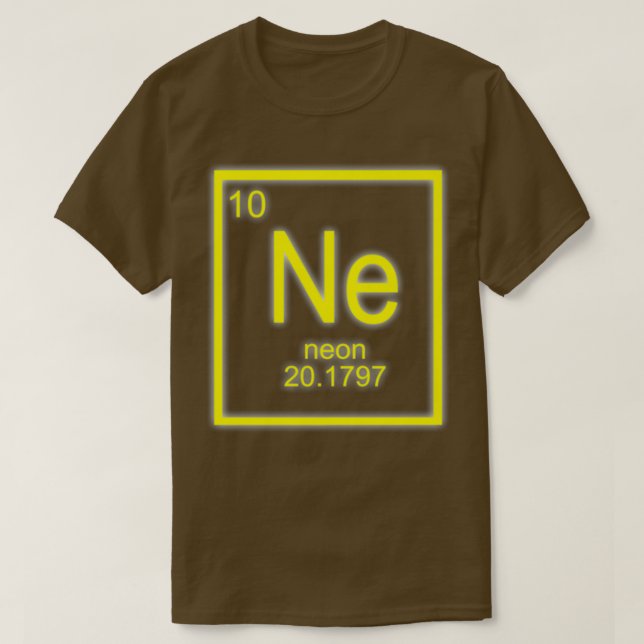 Neon Periodic Table Element Science T-Shirt (Design vorne)