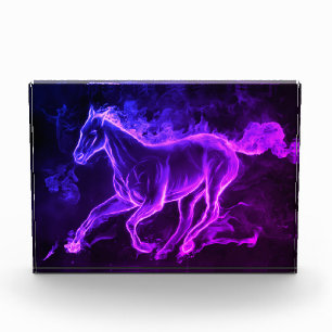 Neon Pferd Fotoblock