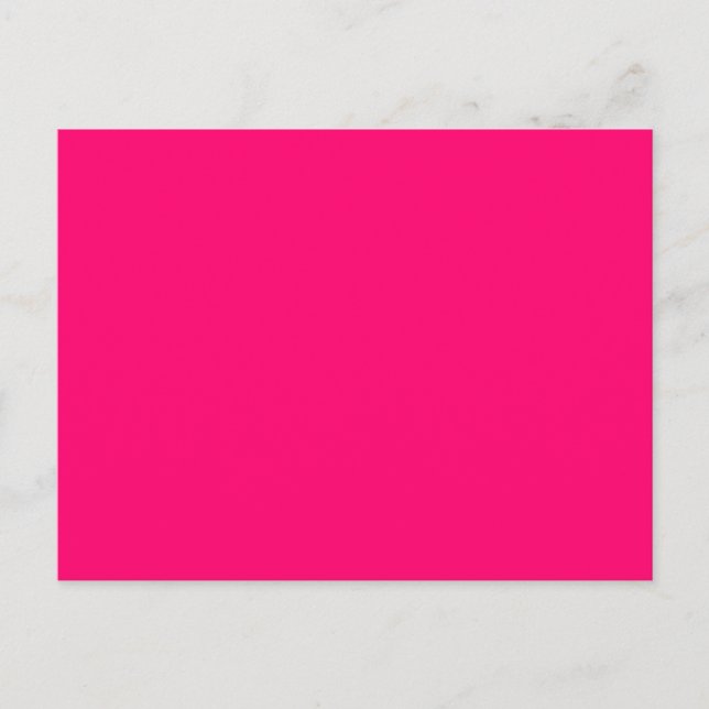 Neon Pink Announcement Postcard - Anpassbar Ankündigungspostkarte (Vorderseite)
