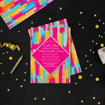 Neon Pink Aquamarin Gelb Gold Glitzer Paint Sweet  Einladung<br><div class="desc">Diese coole und künstlerische Geburtstagsfeier in 16 . Geburtstag ist perfekt für die Sommersaison. Es verfügt über handbemalte neonrosa, gelbe und aqua aquamarine blaue Farbstriche mit Imitaten bedruckt funkelnd Glitzer Pinselstriche. Es ist modern, hübsch, trendig und künstlerisch, das perfekte Design für Ihren besonderen Tag. ***WICHTIGE HINWEIS FÜR DESIGN: Für individuelle...</div>