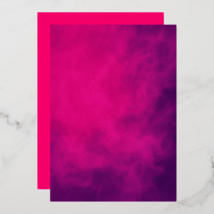 Neon Pink Back Foil Einladung - individuell einste