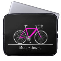 Neon Pink Bike mit dem Namen auf schwarz